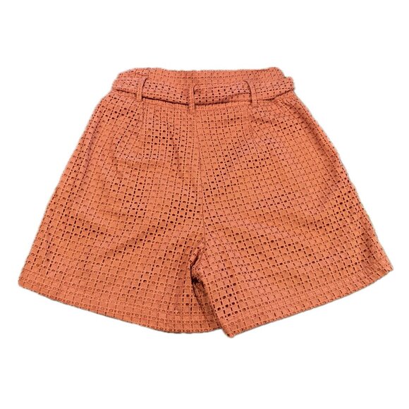 A New Day Tie Paper Bag Eyelet Shorts  - Coral - Size 10 - NWOT - Picture 2 of 11